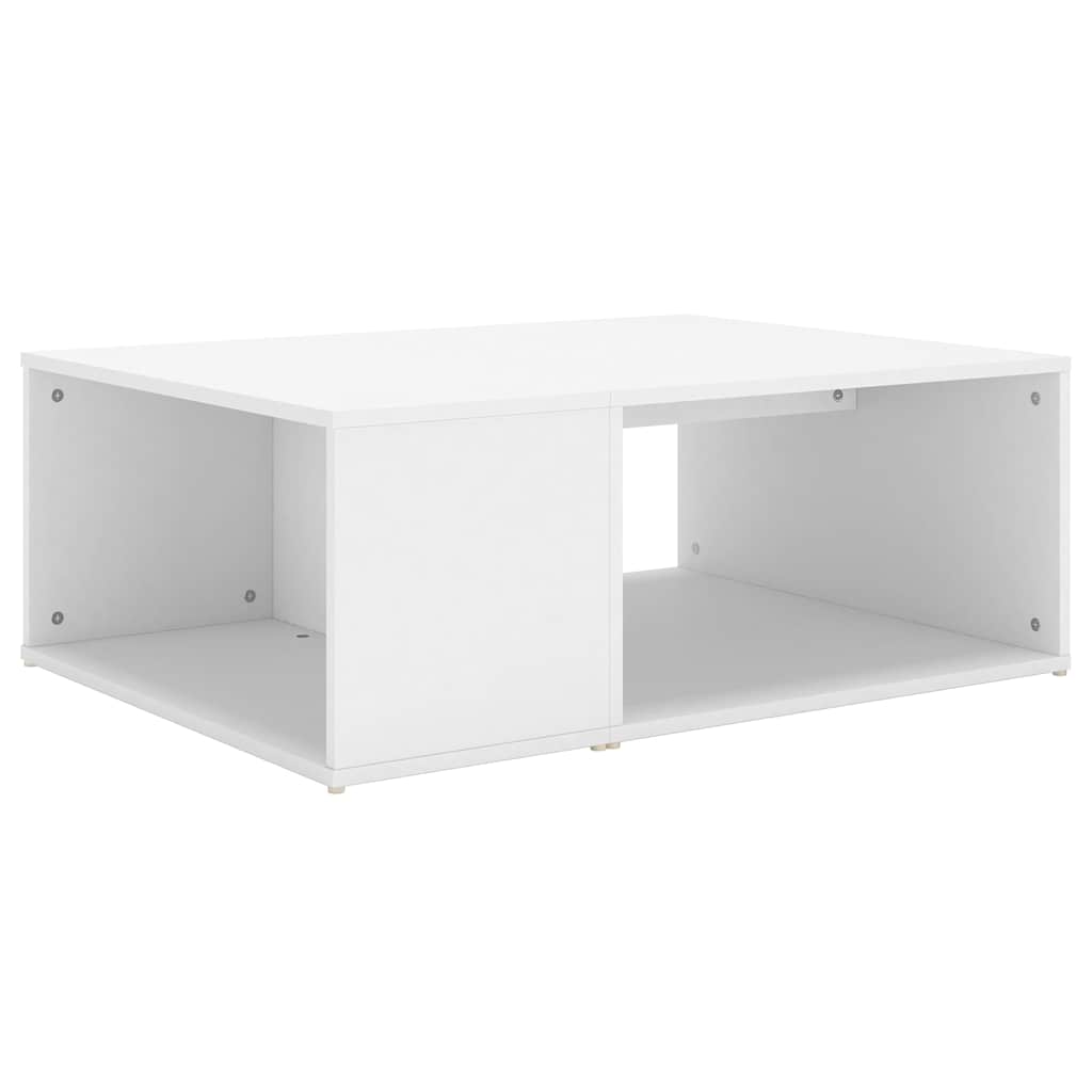 Tavolino da Salotto Bianco 90x67x33 cm in Legno Multistrato