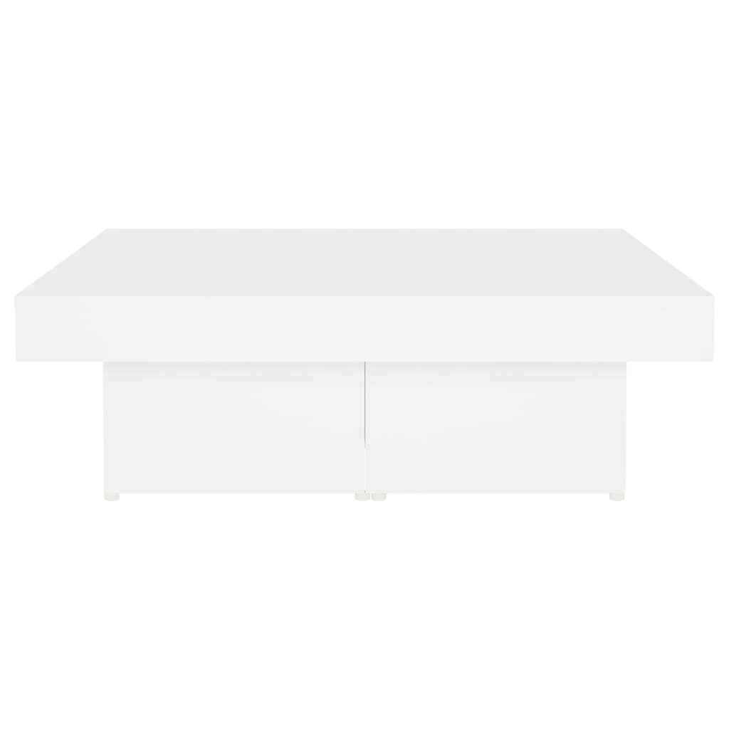 Tavolino da Salotto Bianco 90x90x28 cm in Legno Multistrato | homemem39