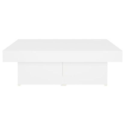 Tavolino da Salotto Bianco 90x90x28 cm in Legno Multistrato | homemem39