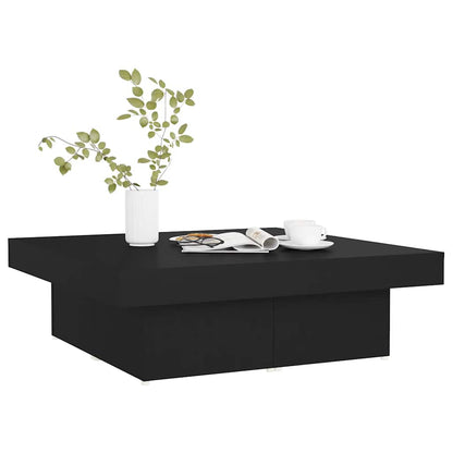 Tavolino da Salotto Nero 90x90x28 cm in Legno Multistrato | homemem39