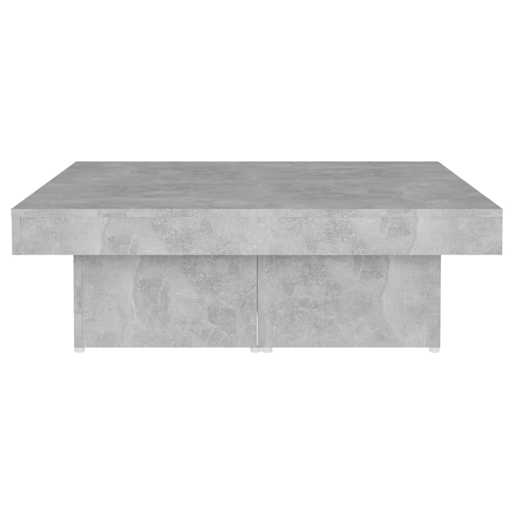 Tavolino da Salotto Grigio Cemento 90x90x28cm Legno Multistrato | homemem39