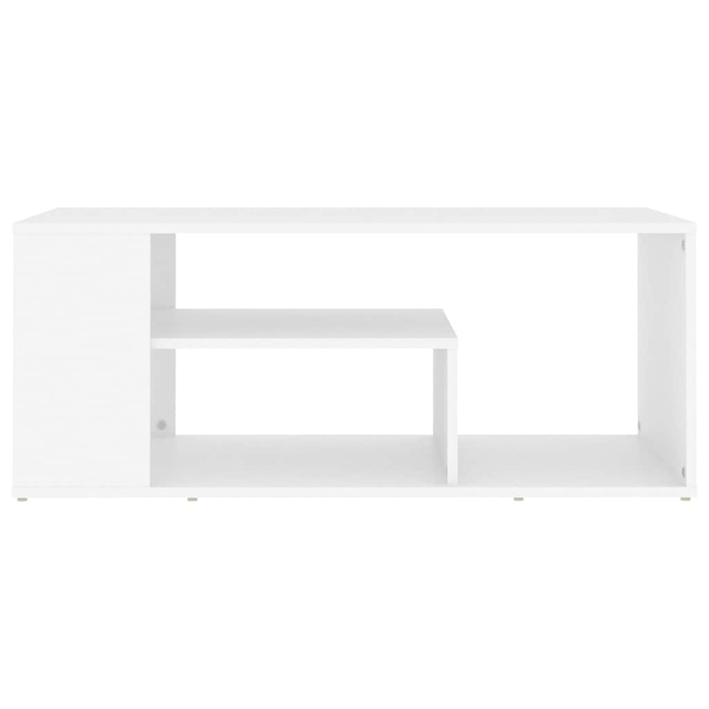 Tavolino da Salotto Bianco 100x50x40 cm in Legno Multistrato