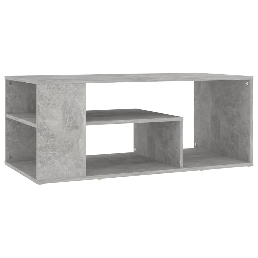 Tavolino Salotto Grigio Cemento 100x50x40 cm Legno Multistrato | homemem39
