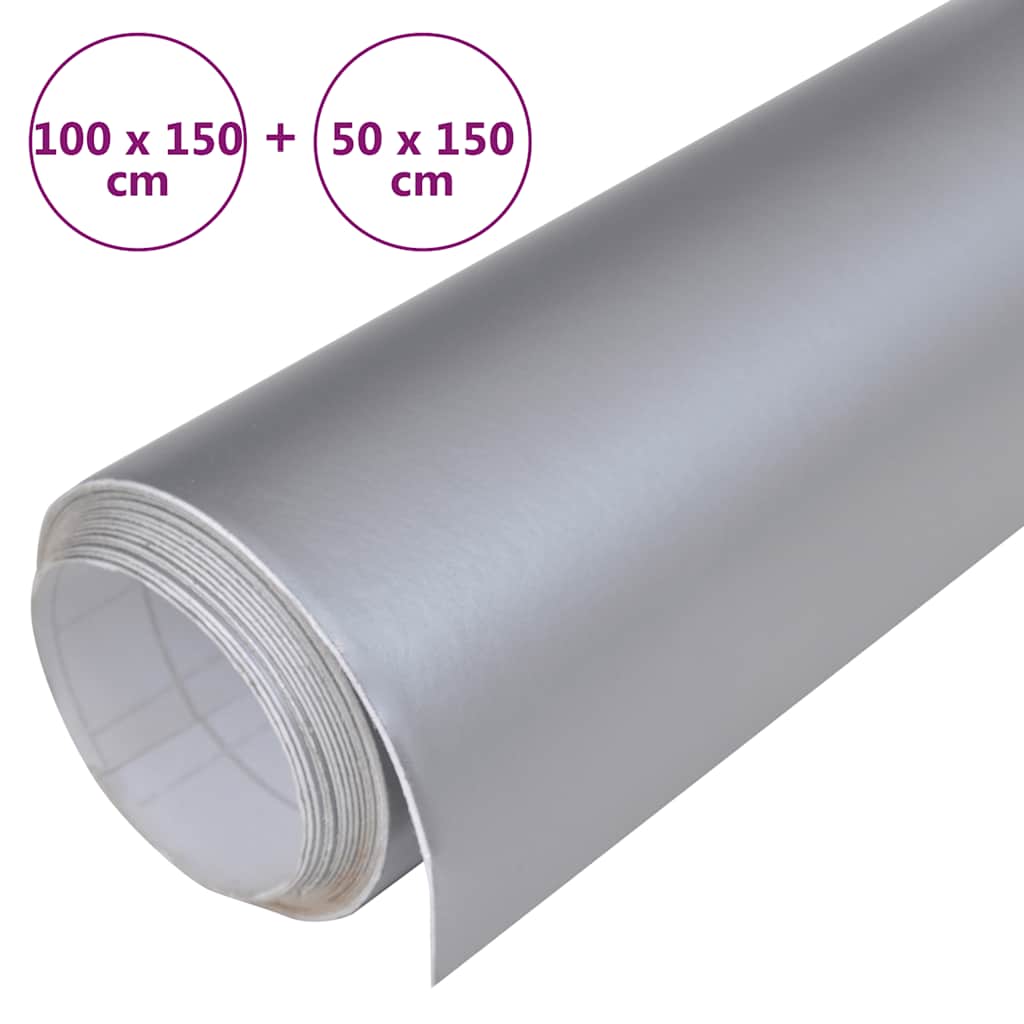 Pellicole per Auto 2pz Argento Opaco 100x150cm + 50x150cm | homemem39