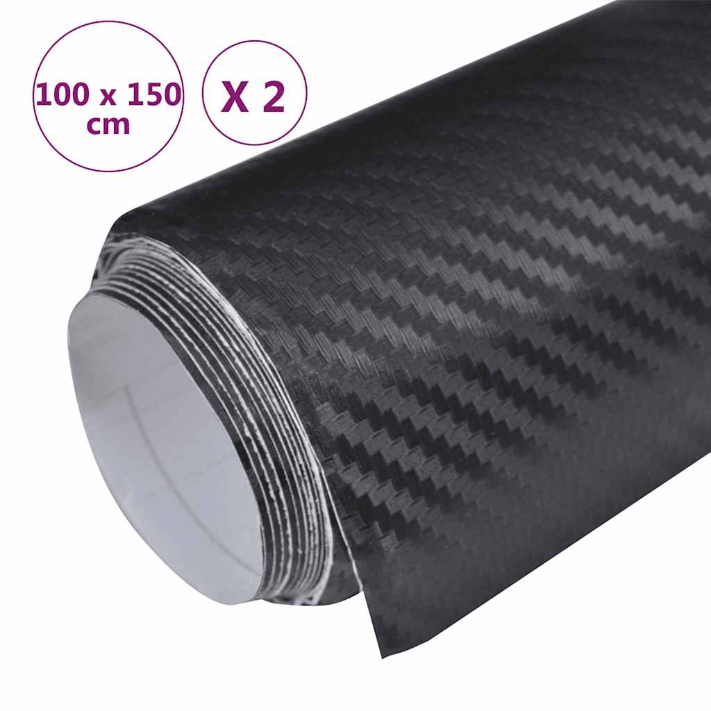 Pellicole per Auto 2 pz Nero 100x150 cm | homemem39