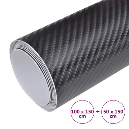 Pellicole per Auto 2 pz 4D Nero 100x150 cm+50x150 cm | homemem39