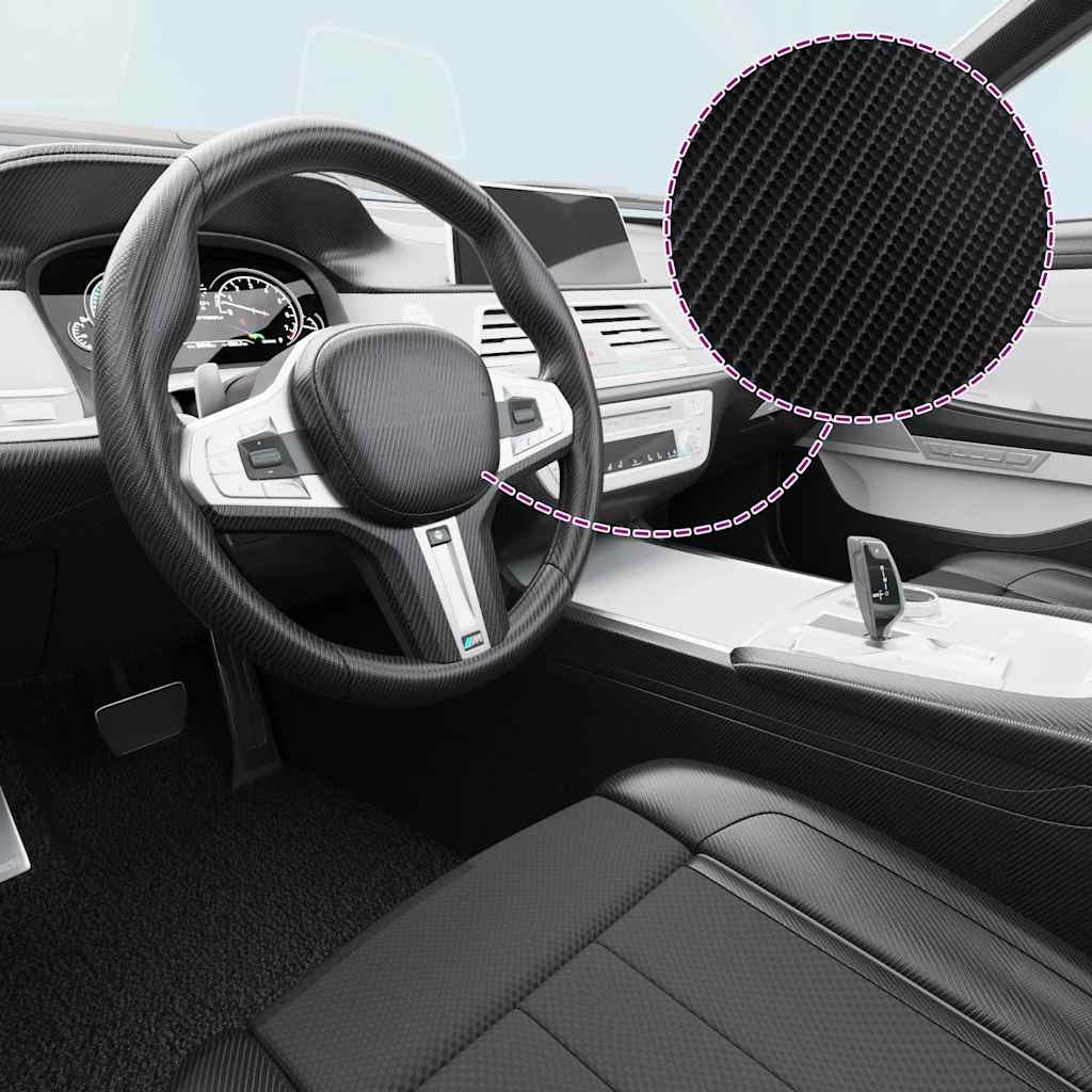 Pellicole per Auto 2 pz 4D Nero 100x150 cm