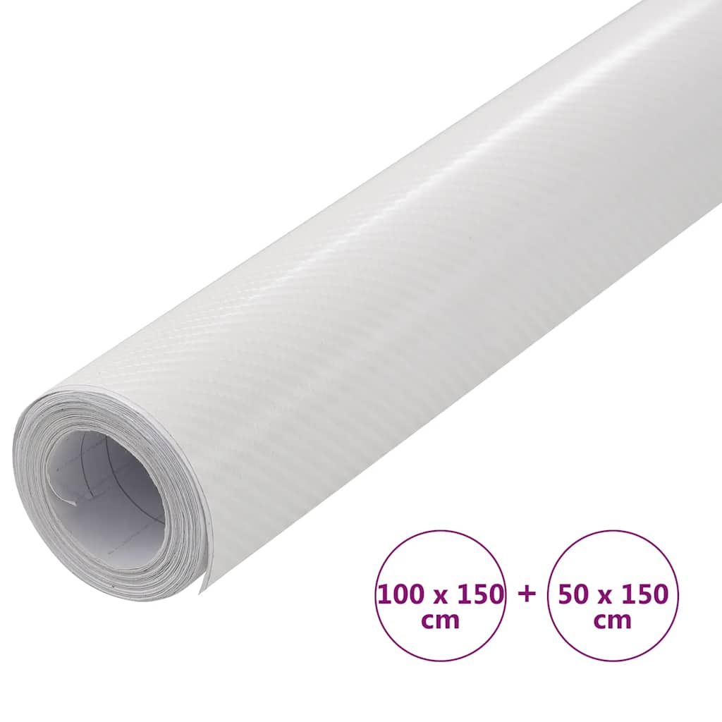 Pellicole per Auto 2 pz 4D Bianco 100x150 cm+50x150 cm | homemem39