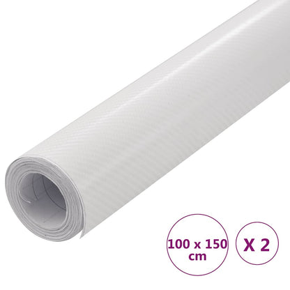 Pellicole per Auto 2 pz 4D Bianco 100x150 cm | homemem39