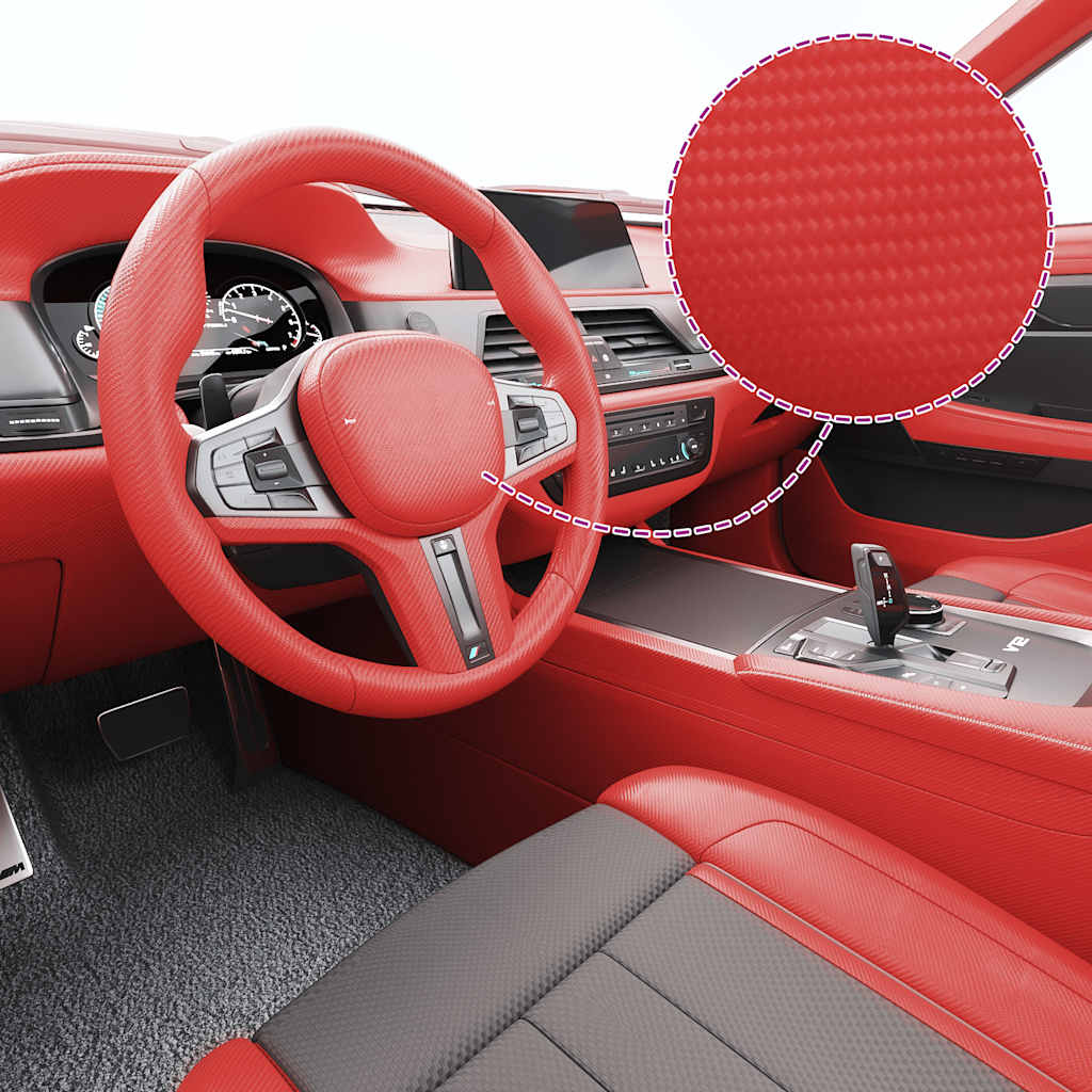 Pellicole per Auto 2 pz 4D Rosse 100x150 cm+50x150 cm | homemem39