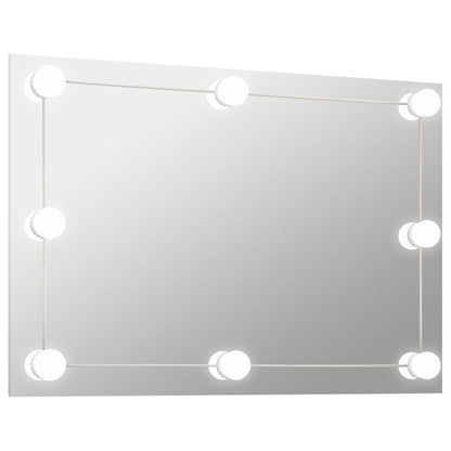 Specchio Parete Rettangolare Senza Cornice con Luci LED Vetro | homemem39
