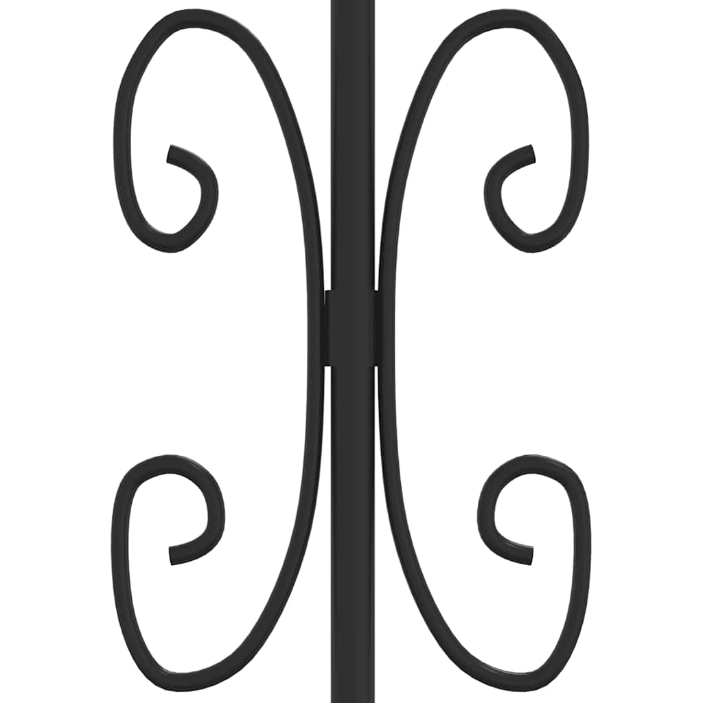 Cancello per recinzione KAMPEN con punta a lancia Nero 103x125 cm in acciaio | homemem39
