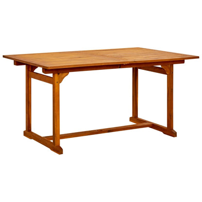 Set Mobili da Pranzo da Giardino 5 pz Legno Massello di Acacia 150-200 cm | homemem39