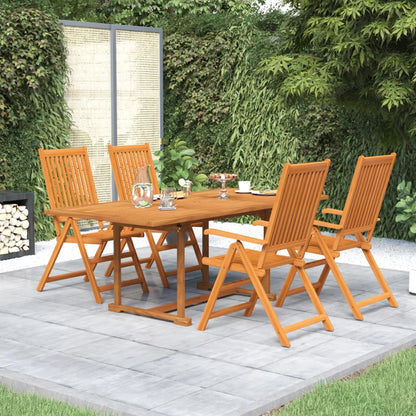 Set Mobili da Pranzo da Giardino 5 pz Legno Massello di Acacia 150-200 cm | homemem39
