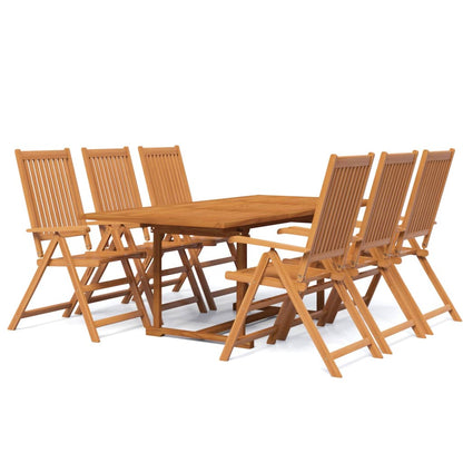 Set Mobili da Pranzo da Giardino 7 pz Legno Massello di Acacia