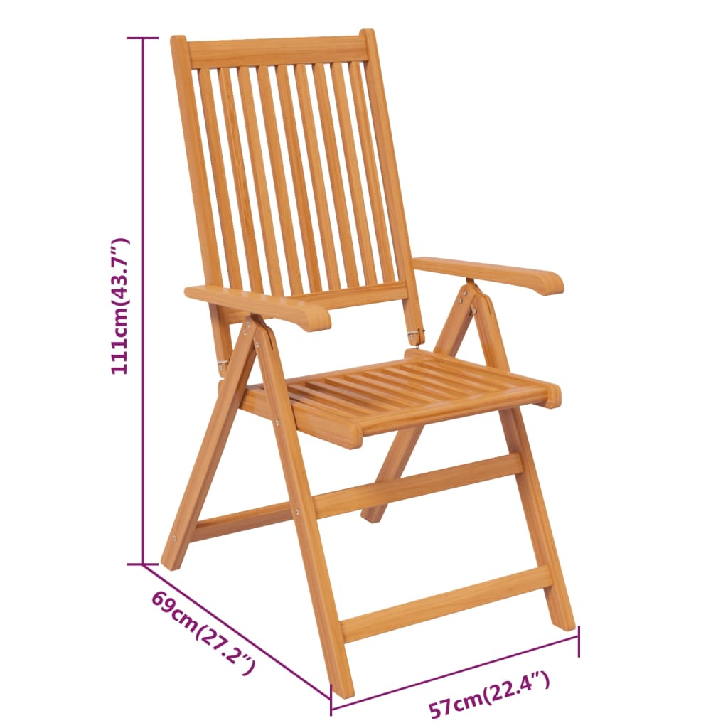 Set Mobili da Pranzo da Giardino 7 pz Legno Massello di Acacia