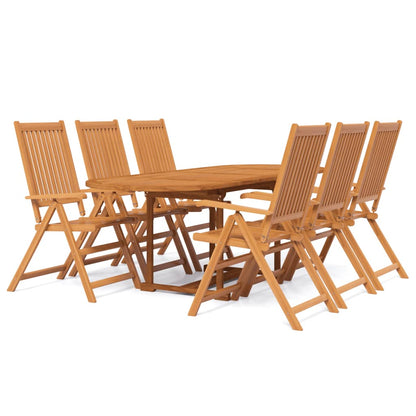 Set Mobili da Pranzo per Giardino 7 pz Legno Massello di Acacia 160-240 cm | homemem39