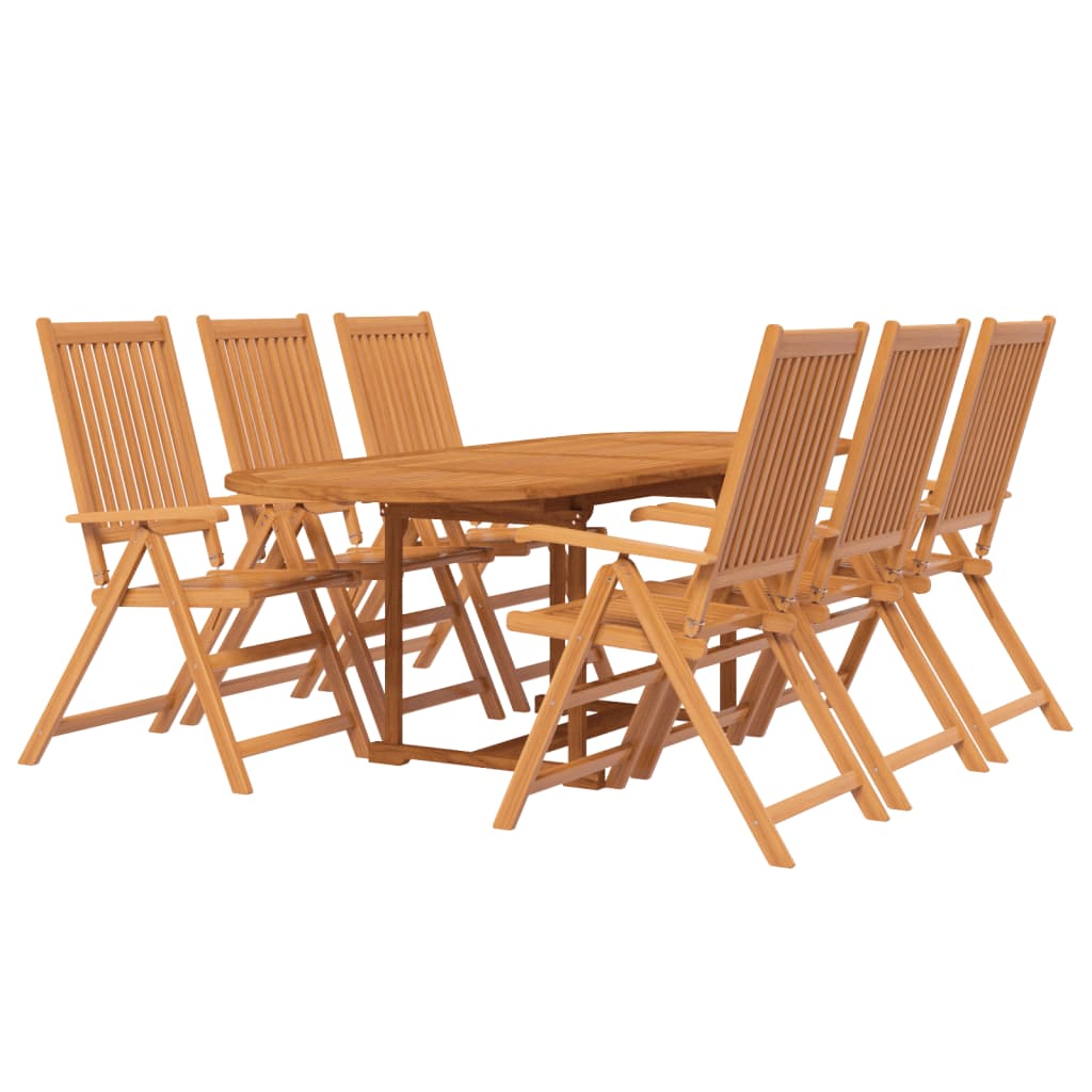 Set Mobili da Pranzo per Giardino 7 pz Legno Massello di Acacia 160-240 cm | homemem39
