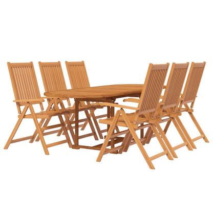 Set Mobili da Pranzo per Giardino 7 pz Legno Massello di Acacia 160-240 cm | homemem39