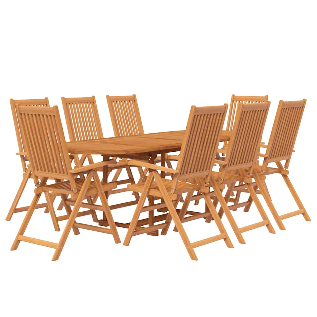 Set Mobili da Pranzo per Giardino 9 pz Legno Massello di Acacia 160-240 cm | homemem39
