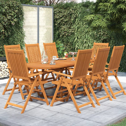 Set Mobili da Pranzo per Giardino 9 pz Legno Massello di Acacia 160-240 cm | homemem39