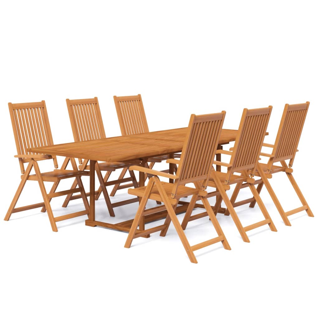 Set Mobili da Pranzo per Giardino 7 pz Legno Massello di Acacia 160-240 cm | homemem39