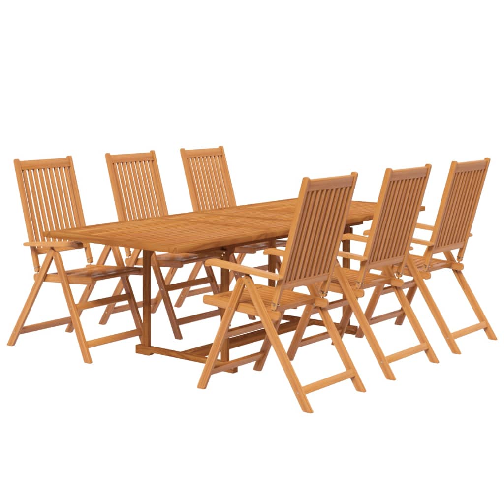 Set Mobili da Pranzo per Giardino 7 pz Legno Massello di Acacia 160-240 cm | homemem39