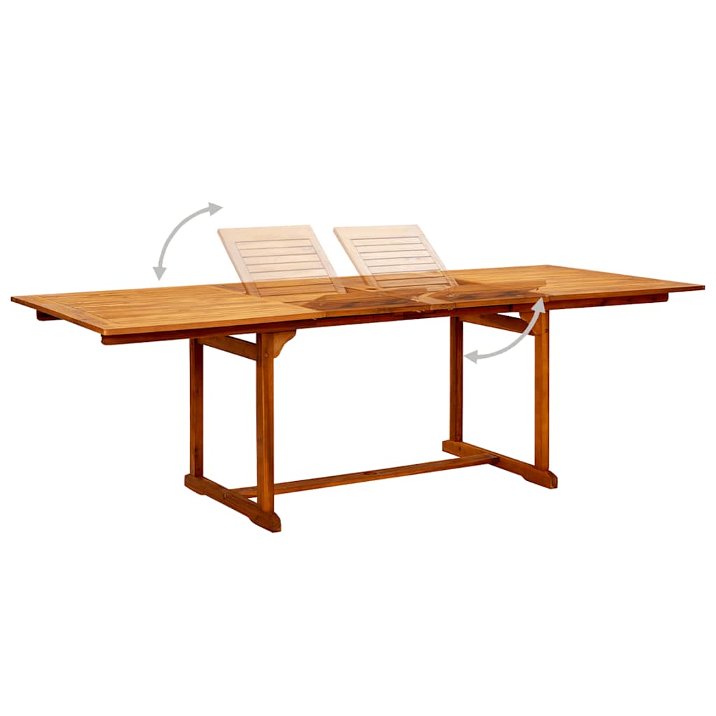 Set Mobili da Pranzo per Giardino 7 pz Legno Massello di Acacia 160-240 cm | homemem39
