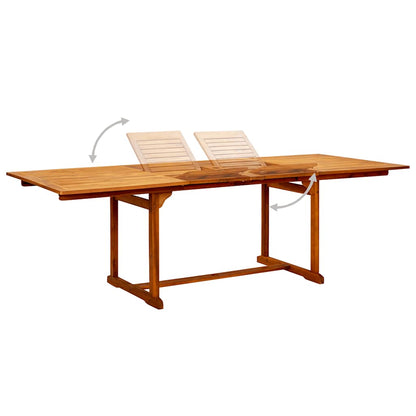 Set Mobili da Pranzo per Giardino 7 pz Legno Massello di Acacia 160-240 cm | homemem39