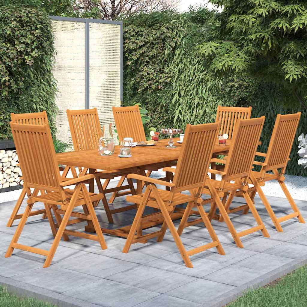 Set Mobili da Pranzo per Giardino 9 pz 160-240 cm