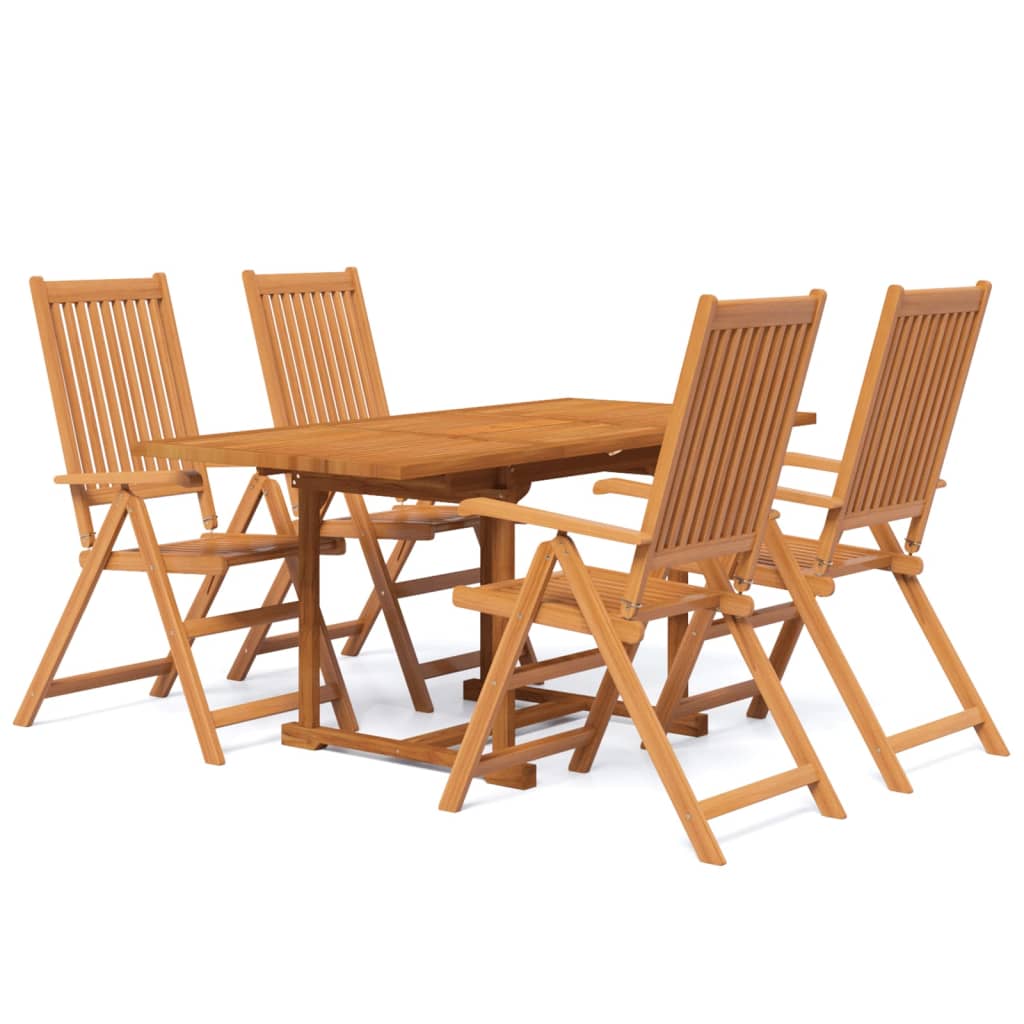 Set Mobili da Pranzo per Giardino 5 pz Legno Massello di Acacia - homemem39