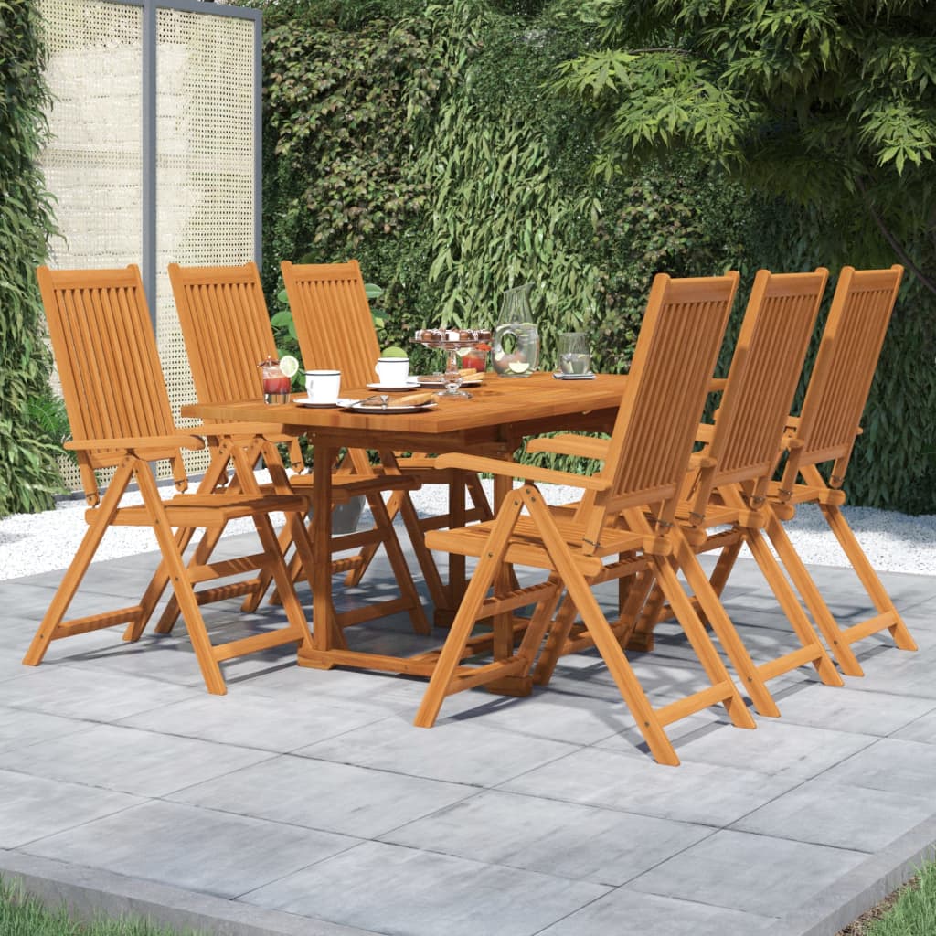 Set Mobili da Pranzo per Giardino 7 pz Legno Massello di Acacia - homemem39