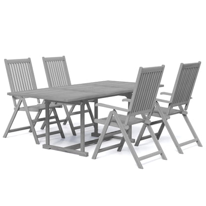 Set da Pranzo per Giardino 5 pz in Legno Massello di Acacia - homemem39