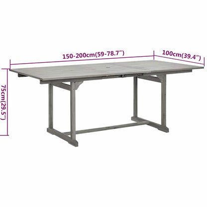 Set da Pranzo per Giardino 5 pz in Legno Massello di Acacia | homemem39