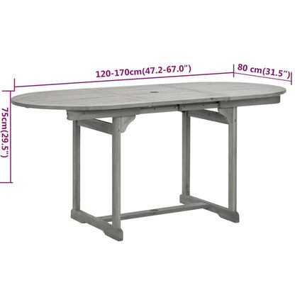 Set da Pranzo per Giardino 5 pz in Legno Massello di Acacia - homemem39