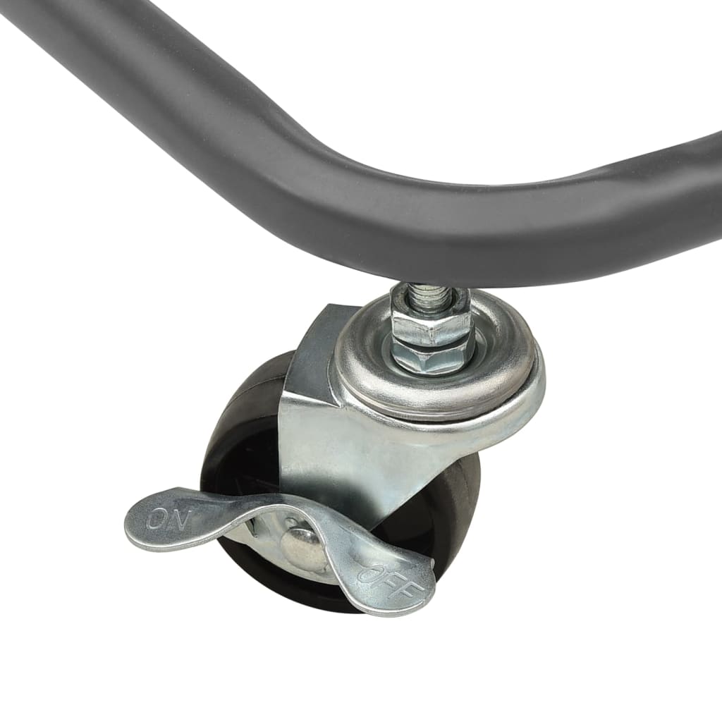 Carrello da Cucina 3 Ripiani Grigio 42x35x85 cm Ferro e ABS - homemem39