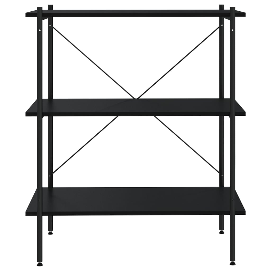 Scaffale con 3 Mensole Nero 80x40x92 cm - homemem39