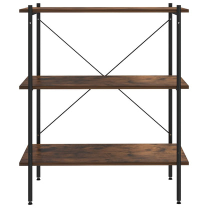 Scaffale con 3 Mensole Nero e Naturale 80x40x92 cm | homemem39