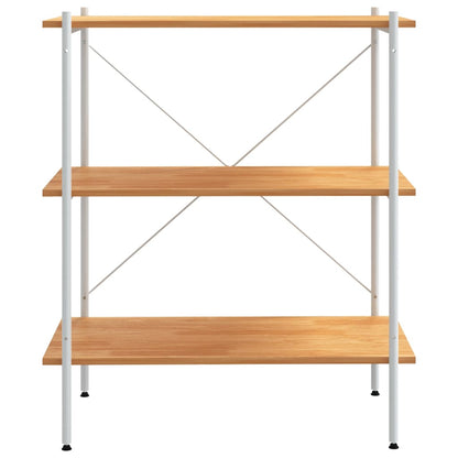Scaffale con 3 Mensole Bianco e Rovere 80x40x92 cm | homemem39