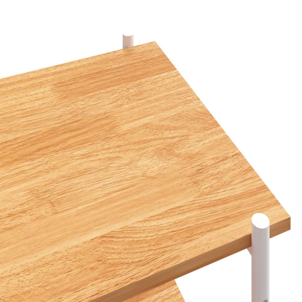 Scaffale con 3 Mensole Bianco e Rovere 80x40x92 cm | homemem39