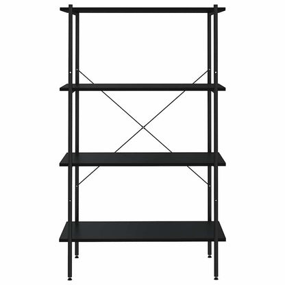 Scaffale con 4 Mensole Nero 80x40x130 cm