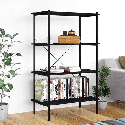 Scaffale con 4 Mensole Nero 80x40x130 cm