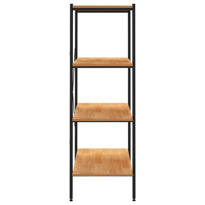 Scaffale con 4 Mensole Nero e Rovere 80x40x130 cm