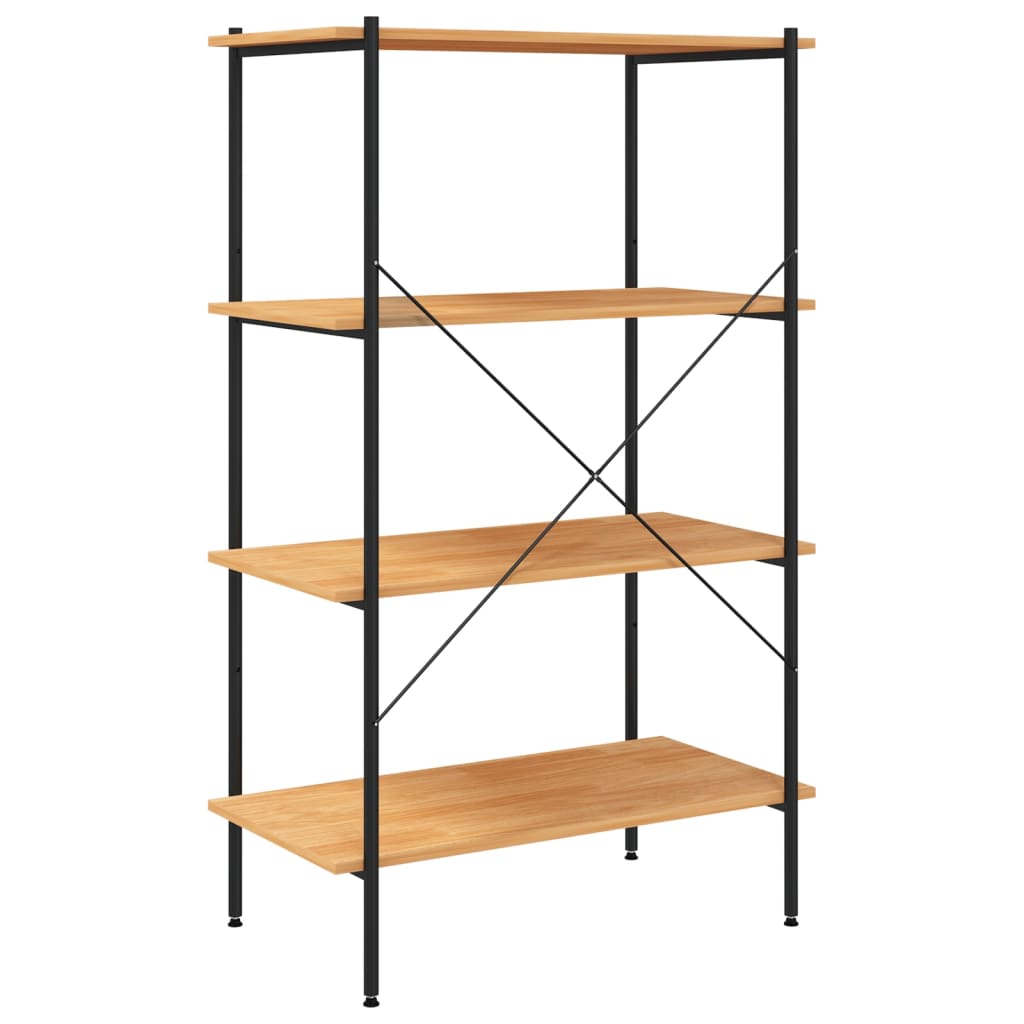 Scaffale con 4 Mensole Nero e Rovere 80x40x130 cm | homemem39