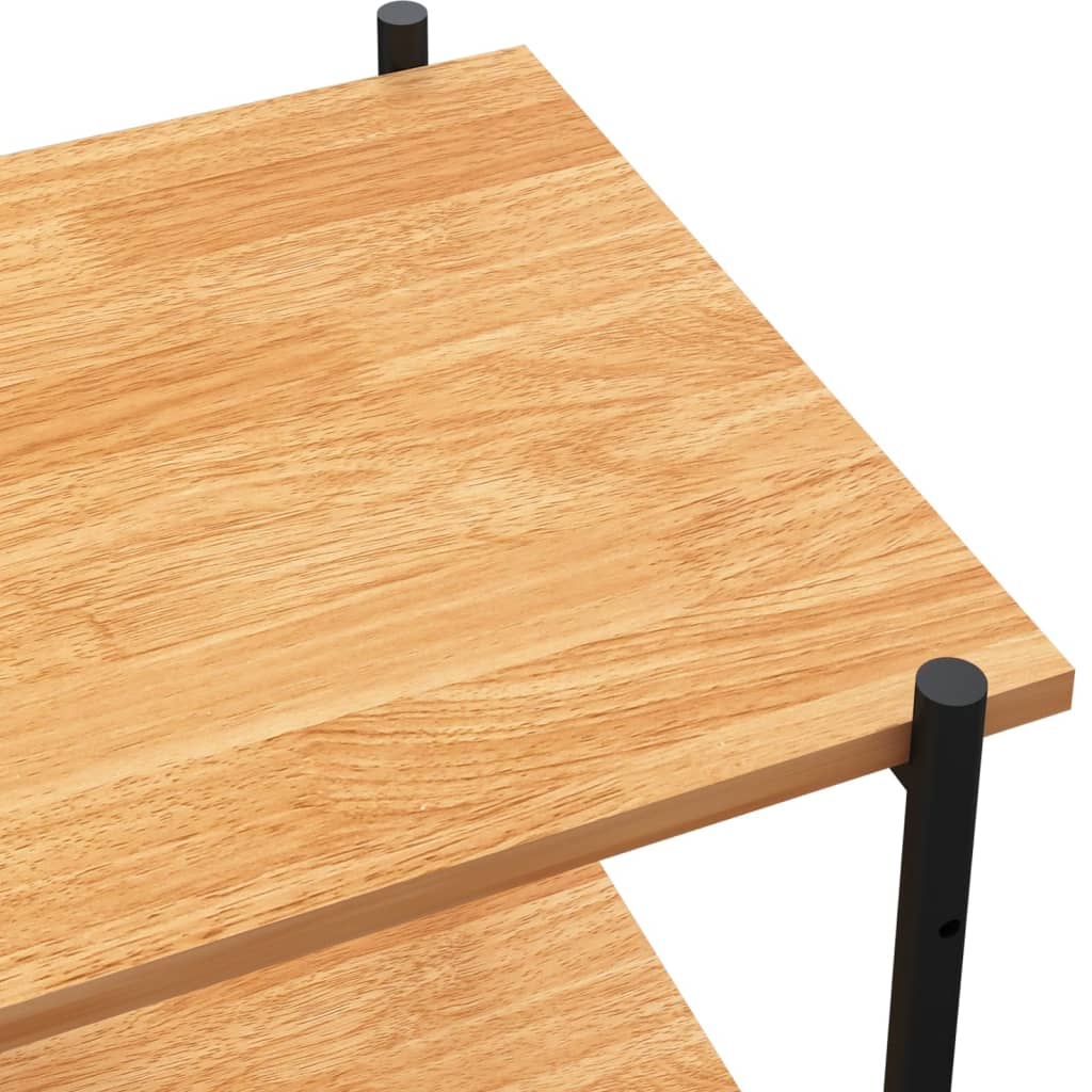 Scaffale con 4 Mensole Nero e Rovere 80x40x130 cm | homemem39