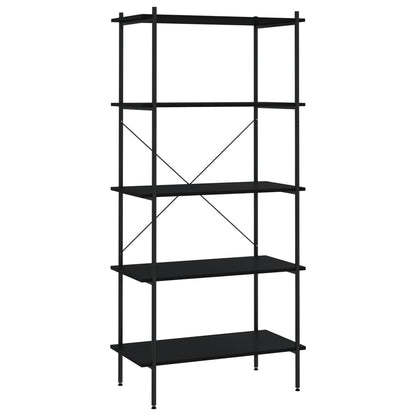Scaffale con 5 Mensole Nero 80x40x163 cm | homemem39
