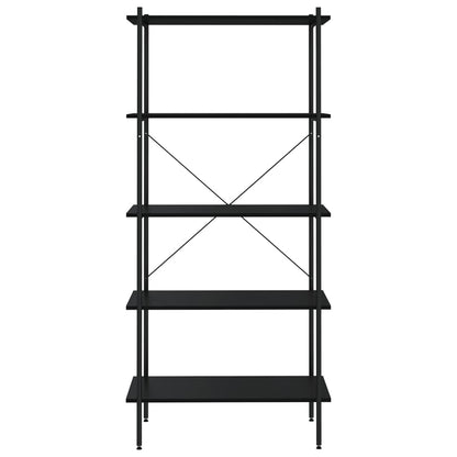 Scaffale con 5 Mensole Nero 80x40x163 cm | homemem39