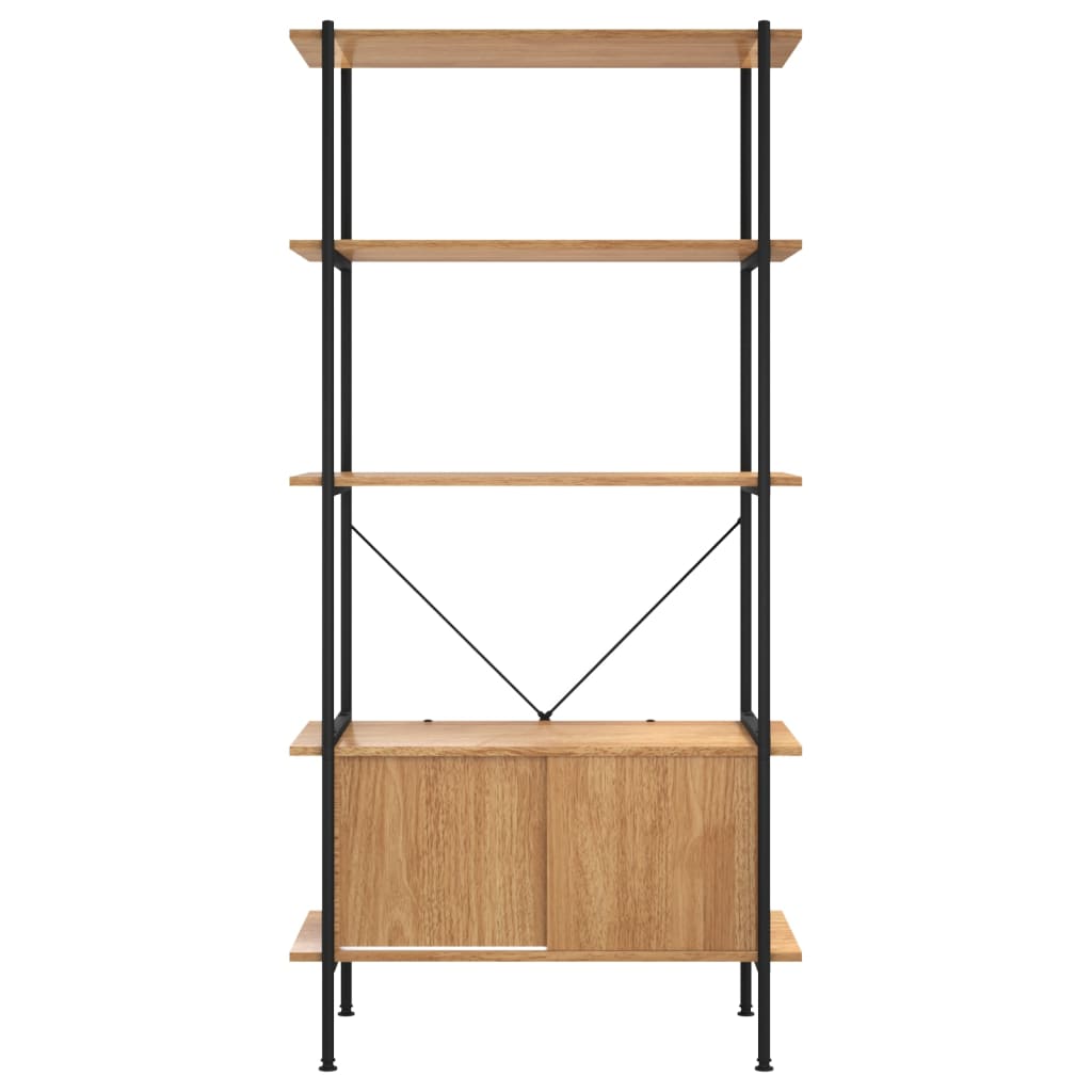 Scaffalatura 5 Livelli con Mobile 80x40x163 cm Acciaio e Legno - homemem39