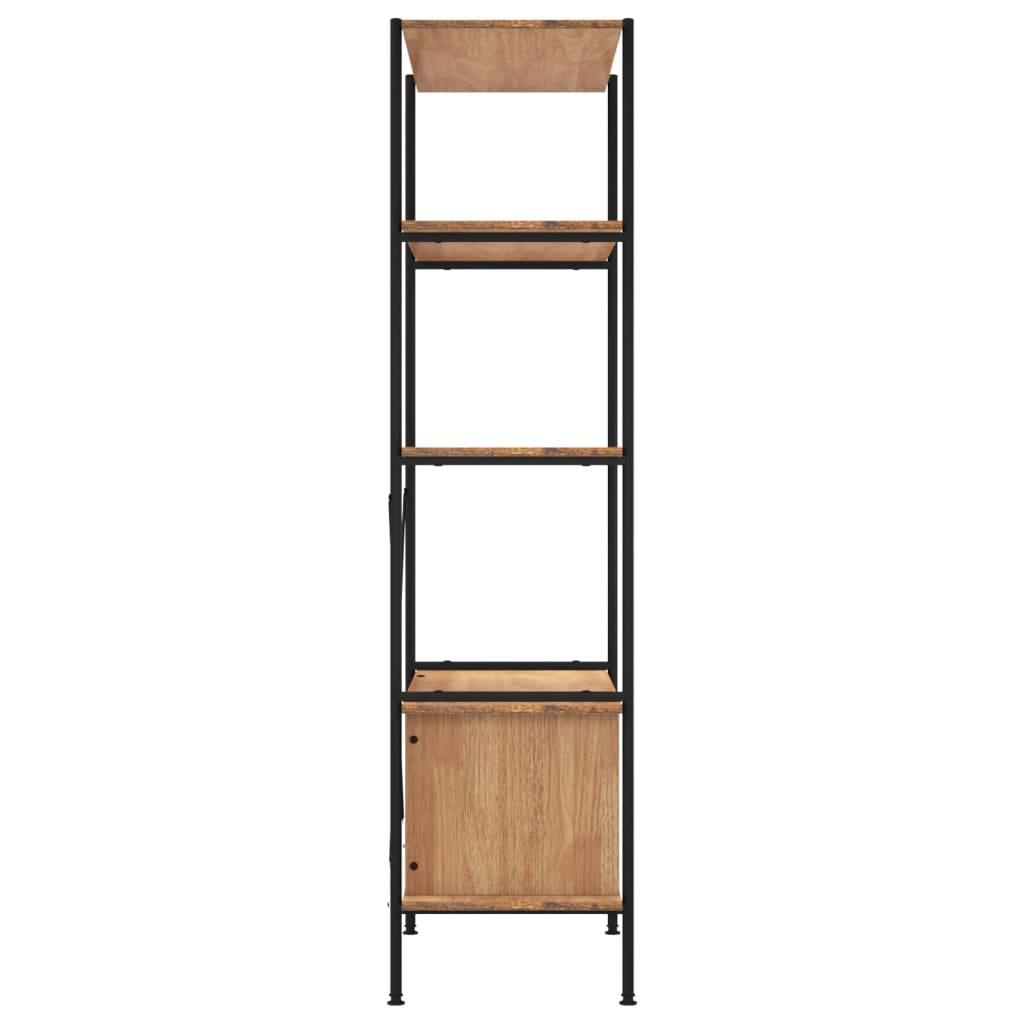 Scaffalatura 5 Livelli con Mobile 80x40x163 cm Acciaio e Legno - homemem39