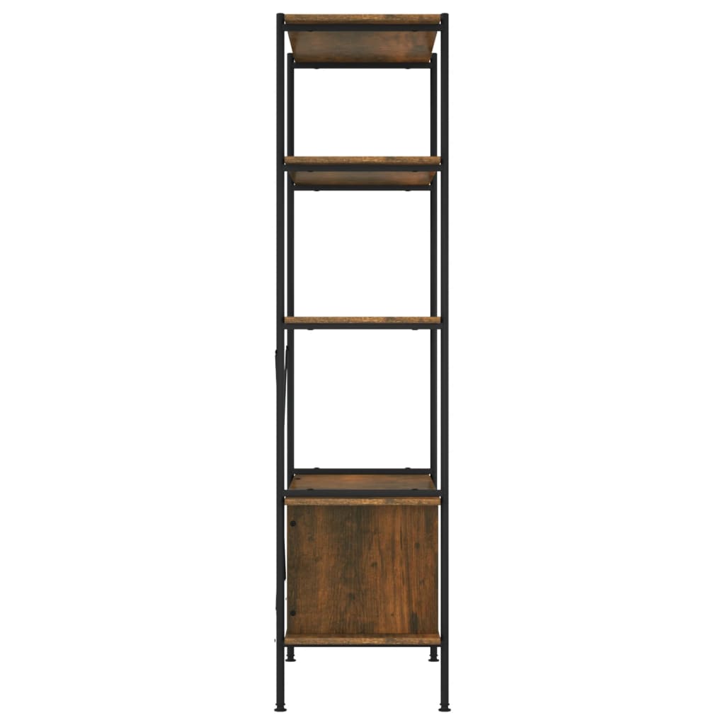 Scaffalatura 5 Livelli con Mobile 80x40x163 cm Acciaio e Legno | homemem39